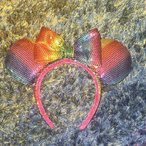 Disney Rainbow Sequin Mouse Ears Headband